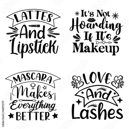 Makeup Svg Bundle, Lipstick Svg, Mascara Svg, Nail Polish Svg, Makeup Brush