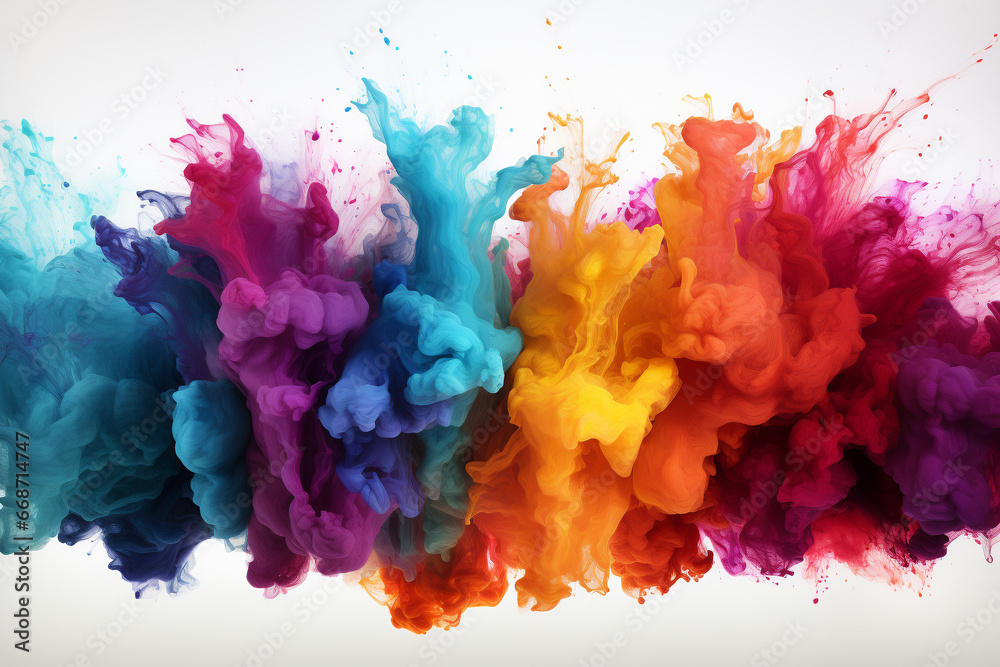 colorful watercolor splashes