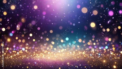 A gorgeous glittery, sparkling, abstract background is a great choice for your project. It will create a feeling of elegance, luxury and dynamism that will captivate your viewers. Generative AI