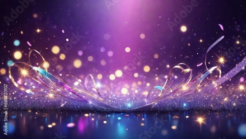 A gorgeous glittery, sparkling, abstract background is a great choice for your project. It will create a feeling of elegance, luxury and dynamism that will captivate your viewers. Generative AI