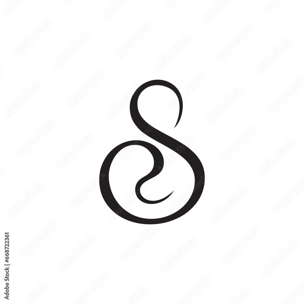 Obraz premium Letter s logo design, Brand Identity, flat icon, monogram, business, editable, eps, royalty free image, corporate brand, creative, icon
