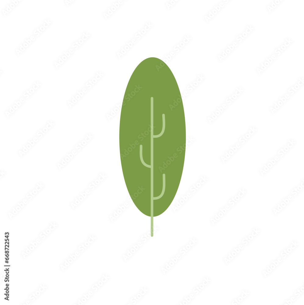 Flat minimal tree and leaves Flat minimal tree and leaves