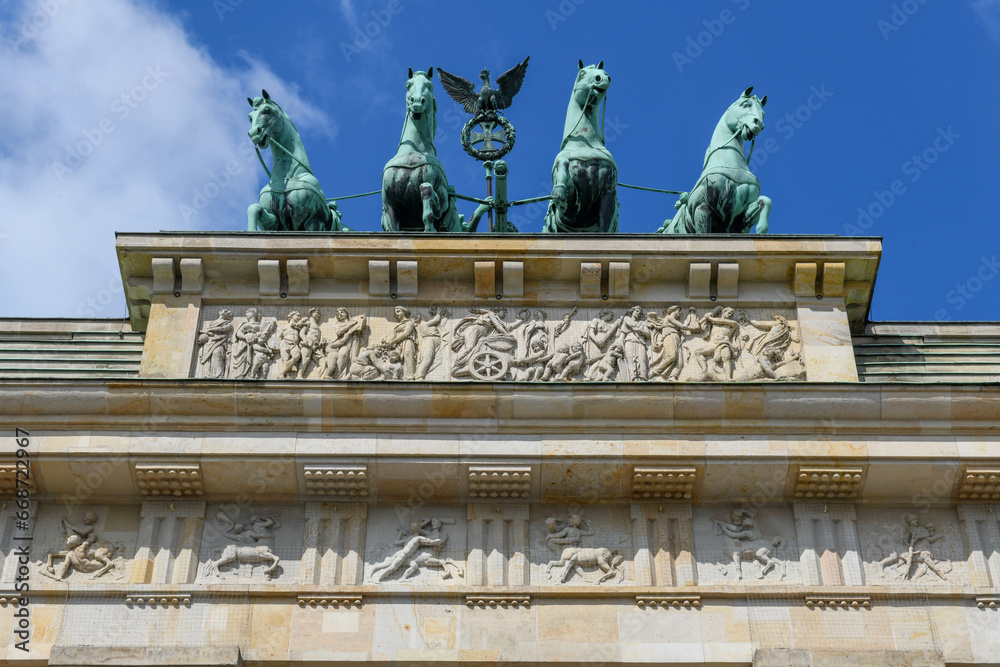 Naklejka premium View at Brandenburg gate on Berlin on Germany