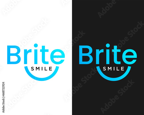 Tooth smile icon dental health logo design.

