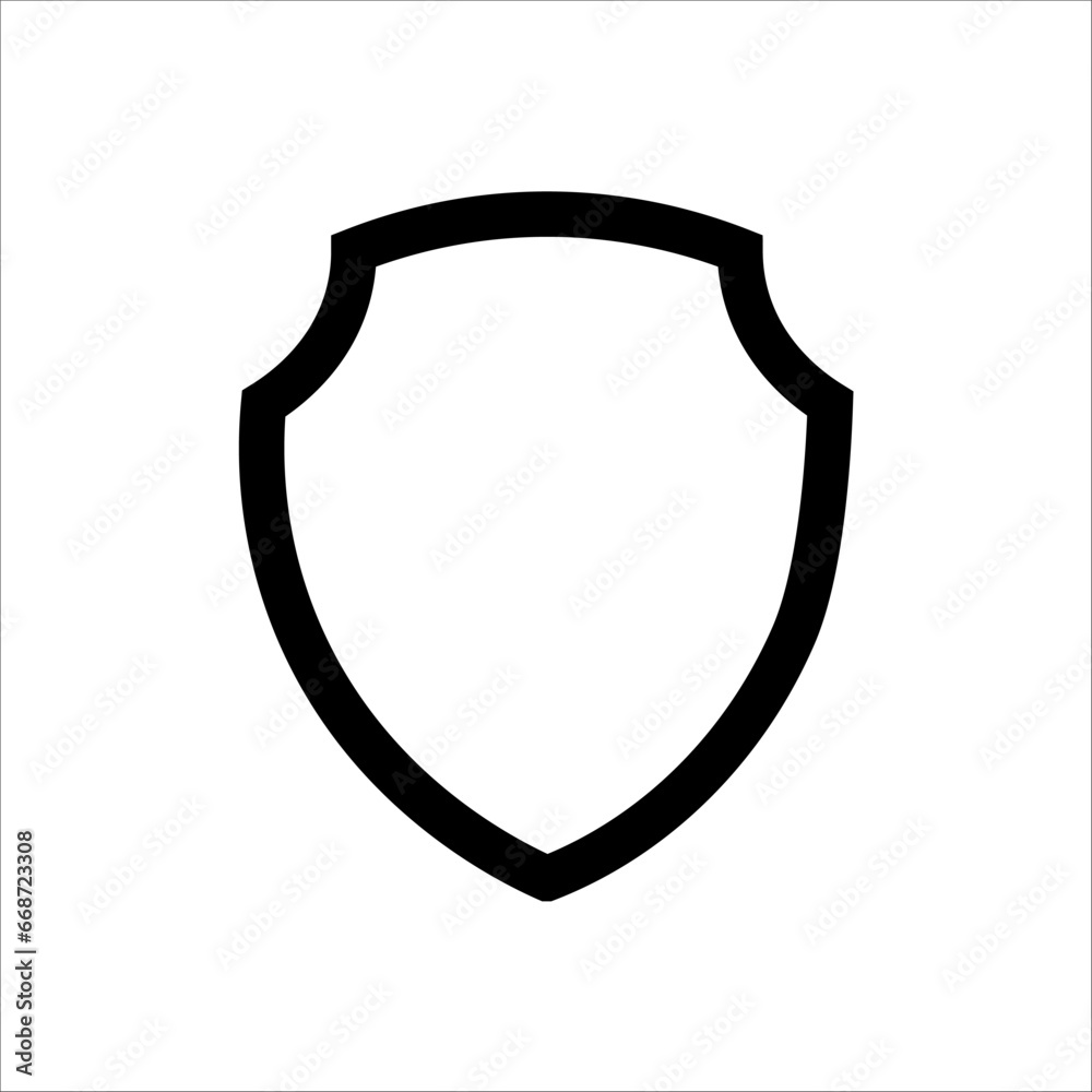 Shield Icon in trendy flat style isolated on white background. Shield symbol for your web site design. Shield Icon in trendy flat style isolated on white background. Shield symbol for your web site design.
