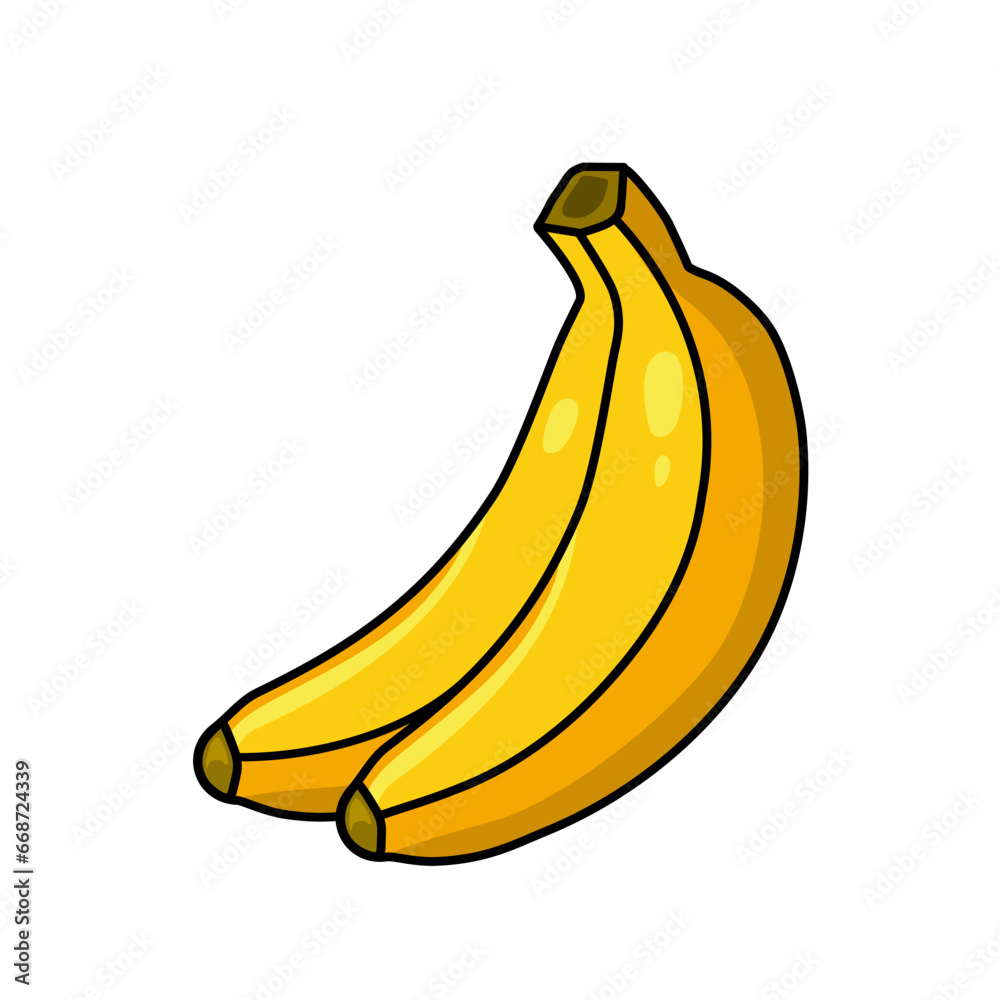 Yellow banana vektor illustration 