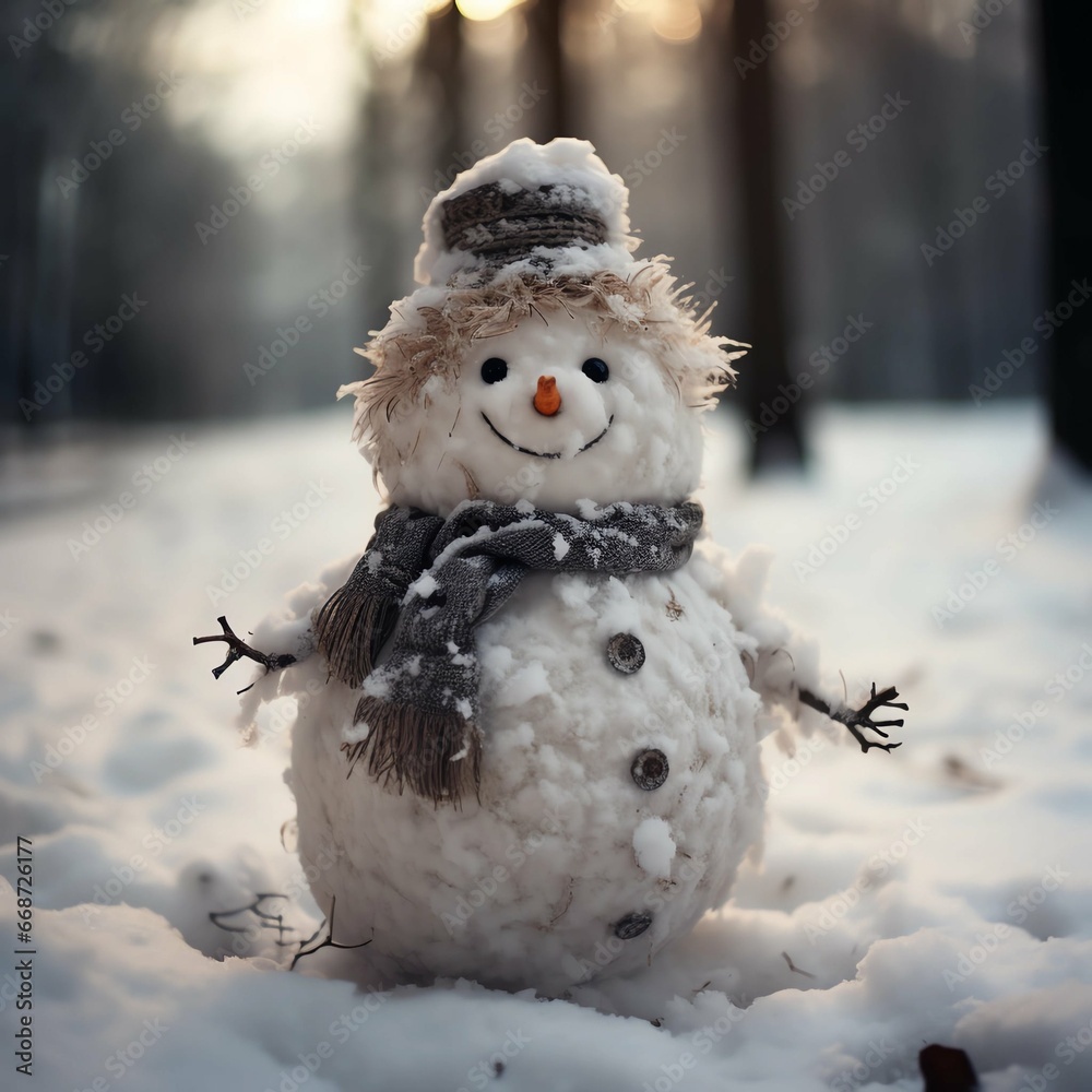 Obraz premium snowman of sky
