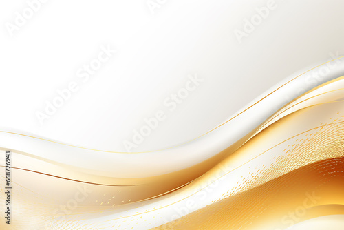 Abstract luxury white and gold wave background