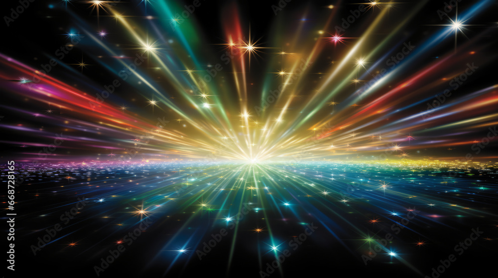 Fototapeta premium Crystal rainbow prism light effect. Background overlay pattern design.