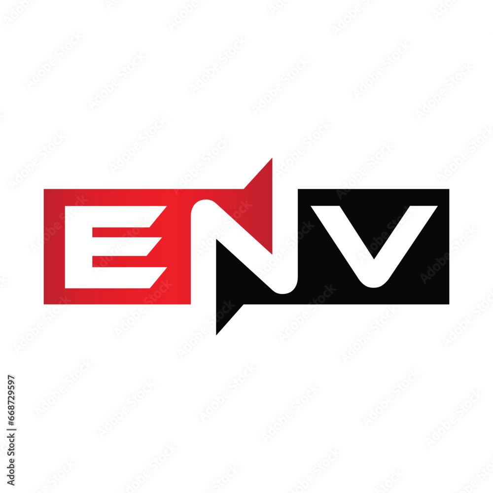 ENV Monogram Initial Letters Logo ENV Monogram Initial Letters Logo