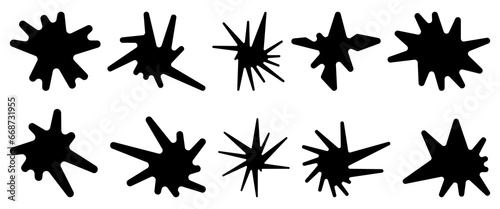 set of splash blots with rounded corners