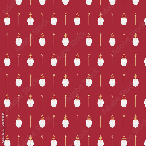 Bordeaux pattern with Sinterklaas head