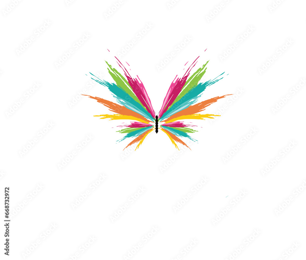 Simple butterfly vector logo design template