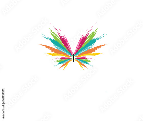 Simple butterfly vector logo design template
