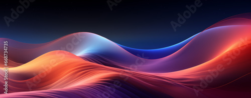 Abstract blue wave pattern on a minimal, illuminated background.