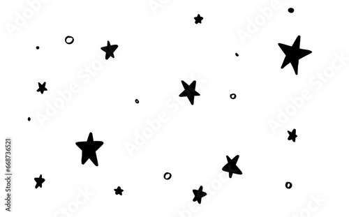 black star pattern hand drawn photo