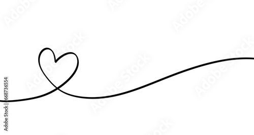 one line heart hand drawn photo
