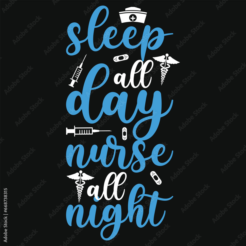 Obraz premium Best awesome nursing typography or graphics tshirt design