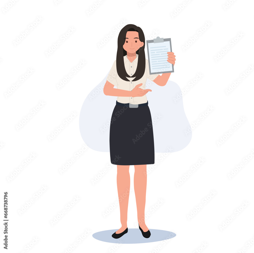 Thai University Student in Uniform Showing Academic Report Folder