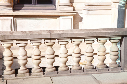Konstfotografi Old stone balustrade in the city