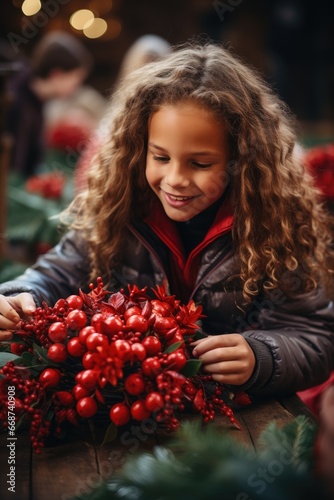 Kids are making a Christmas...
