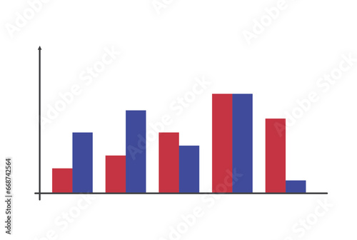 Free Download Business Bar Graph Showing Statistics. The report, Presentation, Data and Infographic. Vector Illustration Design. Transparent Background.	 - GFXLoad