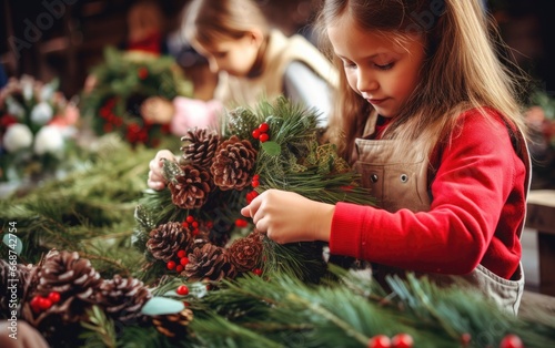 Kids are making a Christmas...