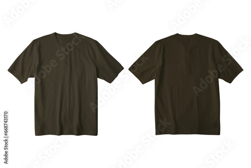 Army Isolated Henley Neck Short Sleeve T-Shirt