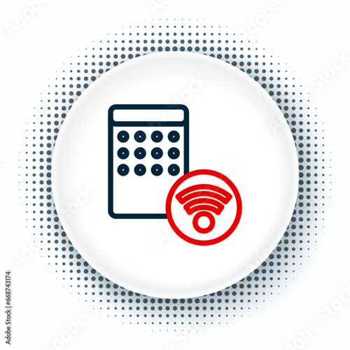 Line Air humidifier icon isolated on white background. Portable electric home appliance, home air purification and humidification. Colorful outline concept. Vector