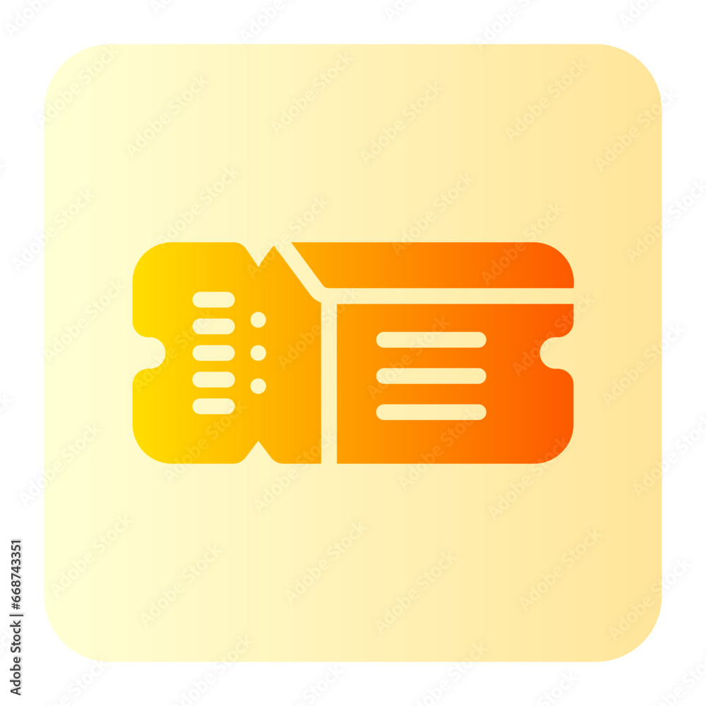 ticket gradient icon ticket gradient icon