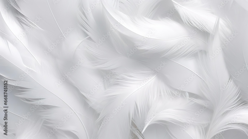 Naklejka premium white feathers background