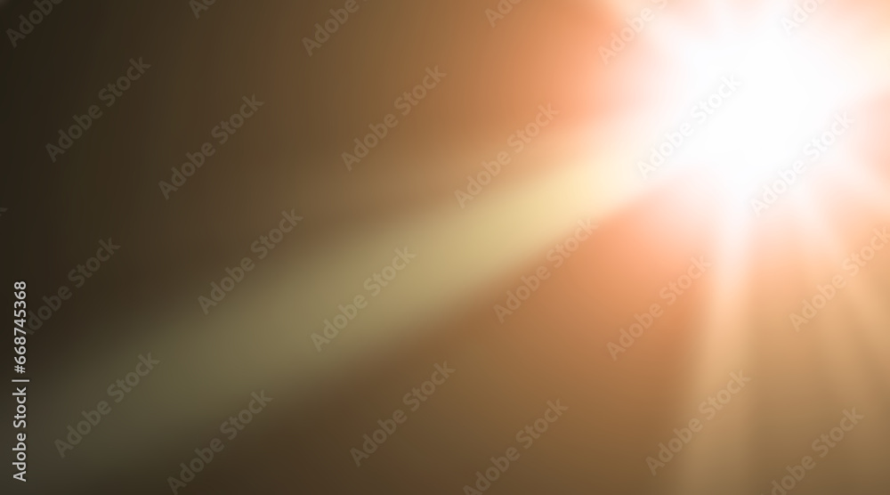 Orange lens flare abstract background