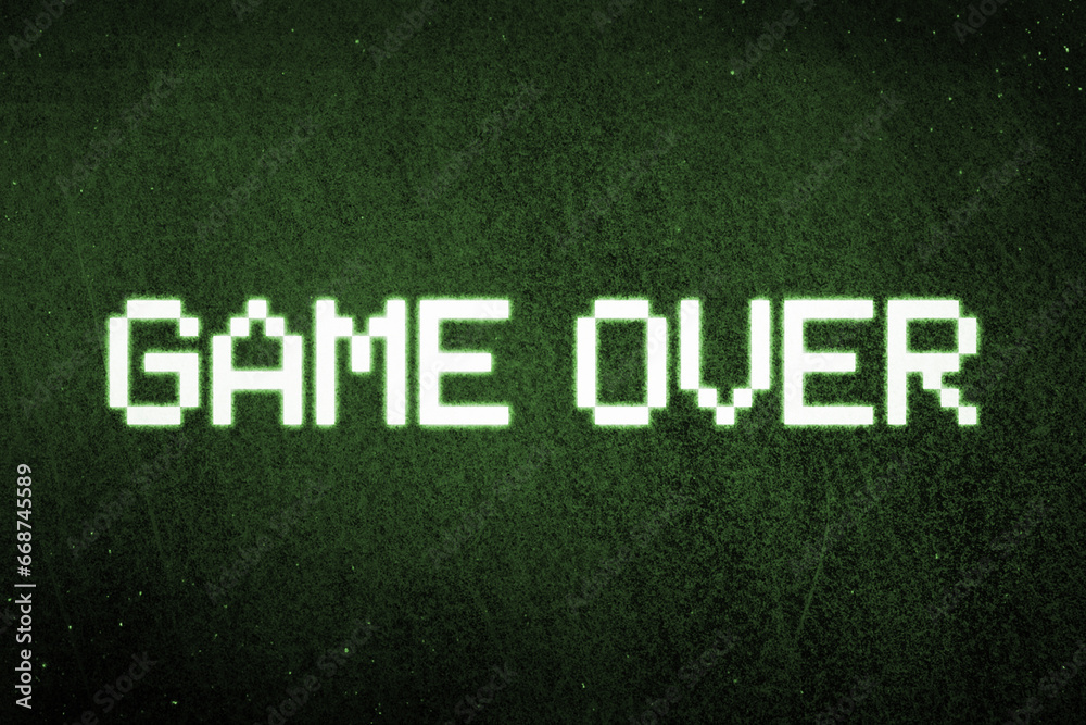 Game over text on an abstract space background Game over text on an abstract space background