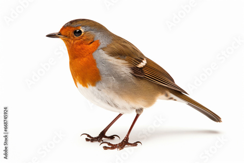 robin isolated on white © damien