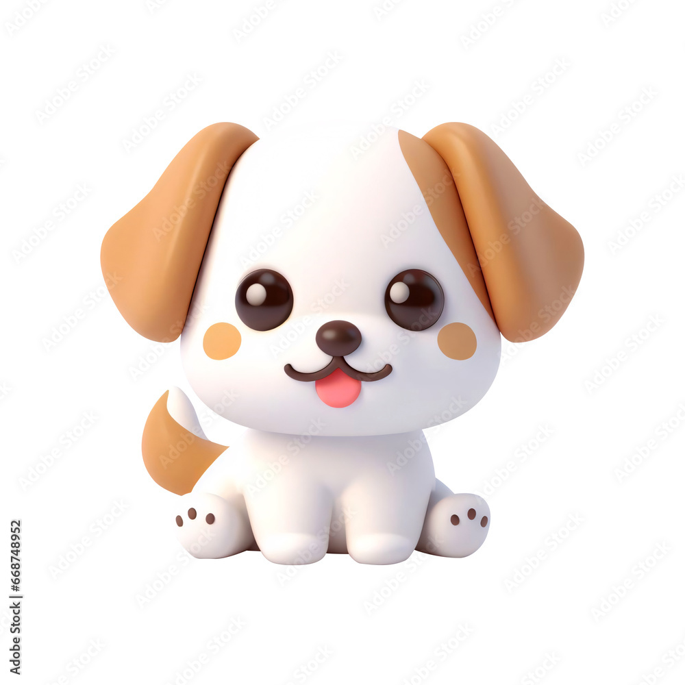 3d puppy dog. Realistic 3d high quality isolated render 3d puppy dog. Realistic 3d high quality isolated render
