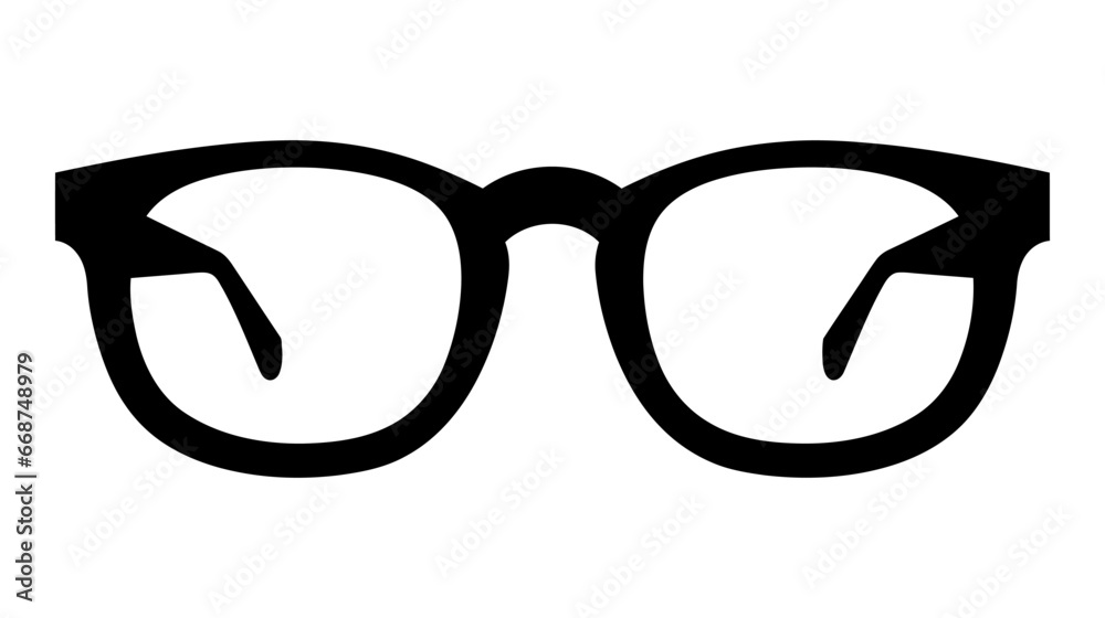 Glasses icon vector illustration isolated on white. Glasses icon vector illustration isolated on white.