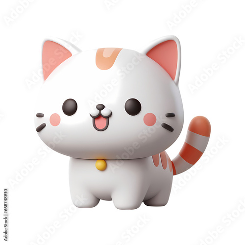 3d cute cate. Realistic 3d high quality isolated render	