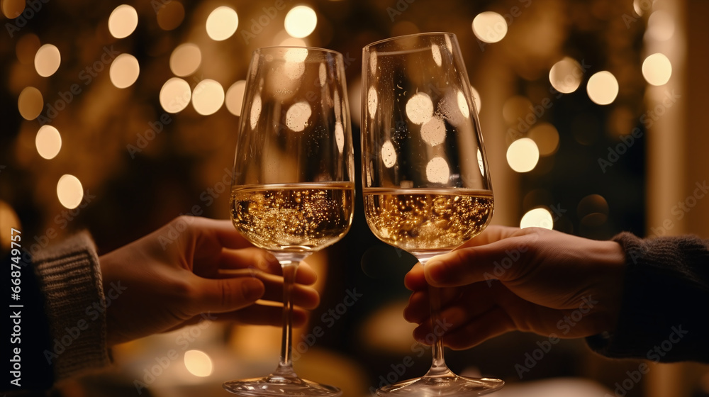 glasses of champagne glasses of champagne