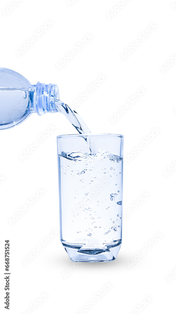 Pour the water into a tall cylindrical glass. Pour the water into a tall cylindrical glass.