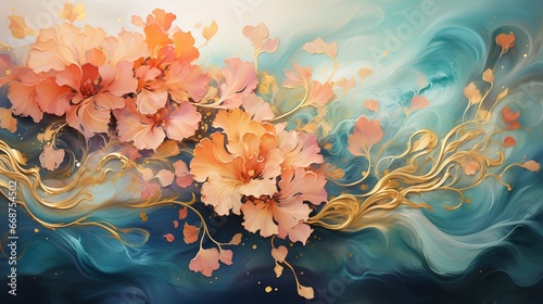 autumn leaves on the water