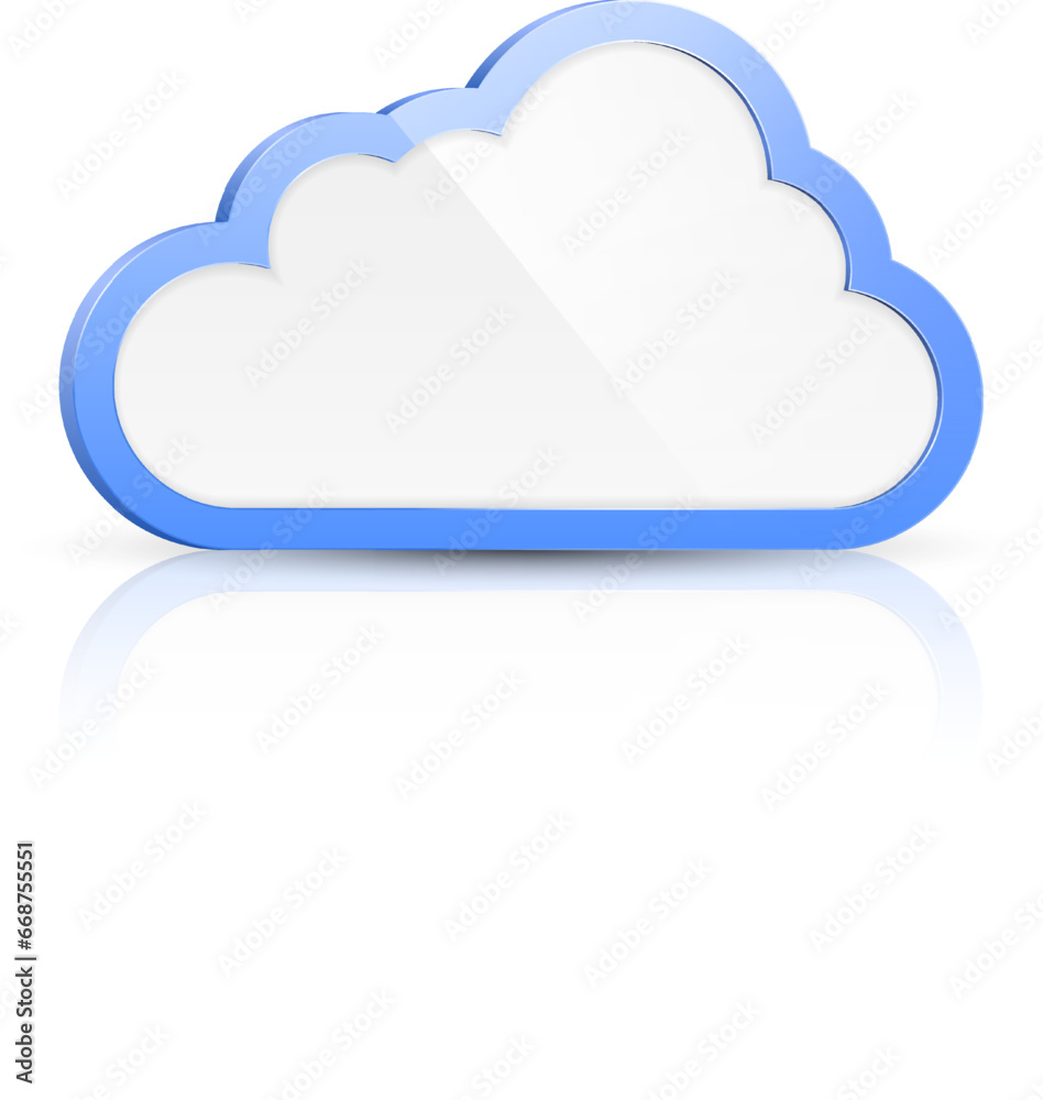 Realistic high detailed vector illustration of cloud computing concept Realistic high detailed vector illustration of cloud computing concept