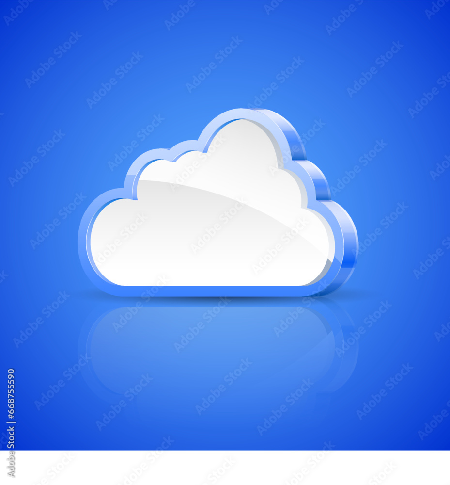 Realistic high detailed vector illustration of cloud computing concept Realistic high detailed vector illustration of cloud computing concept