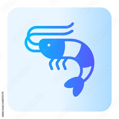 Shrimp gradient icon