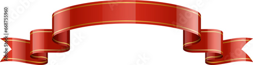 Vector illustration concept of red ribbon isolated on white background