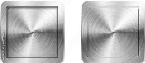 High detailed vector illustration of metallic button