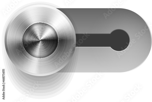 High detailed vector illustration of metallic switcher