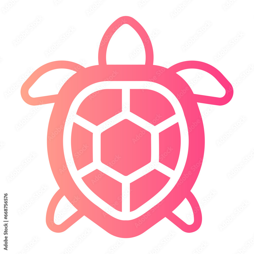 Fototapeta premium turtle gradient icon