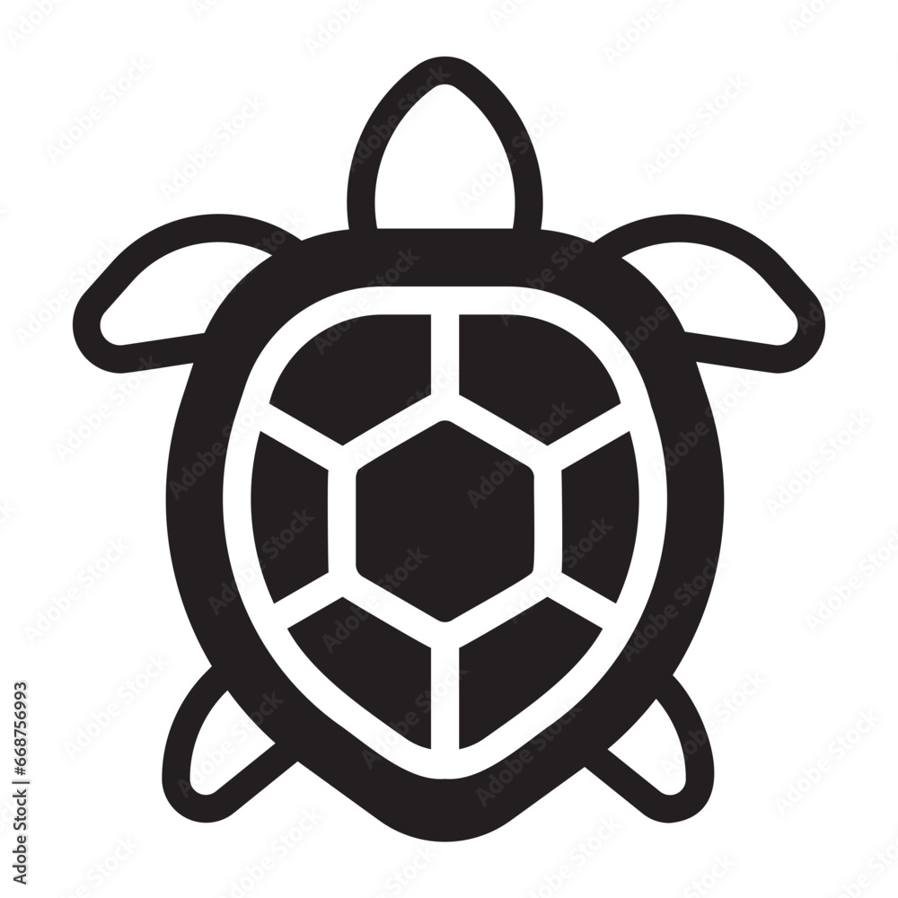 Obraz premium turtle glyph icon