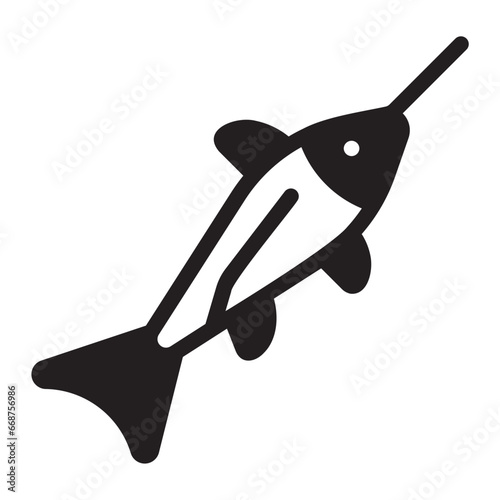 swordfish glyph icon