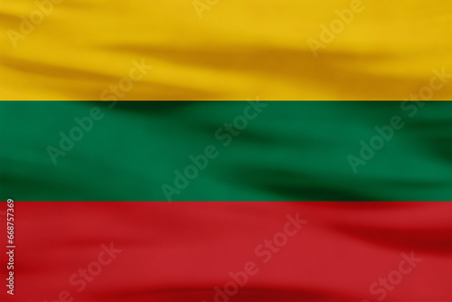 lithuanian flag lithuania country yellow green red stripes